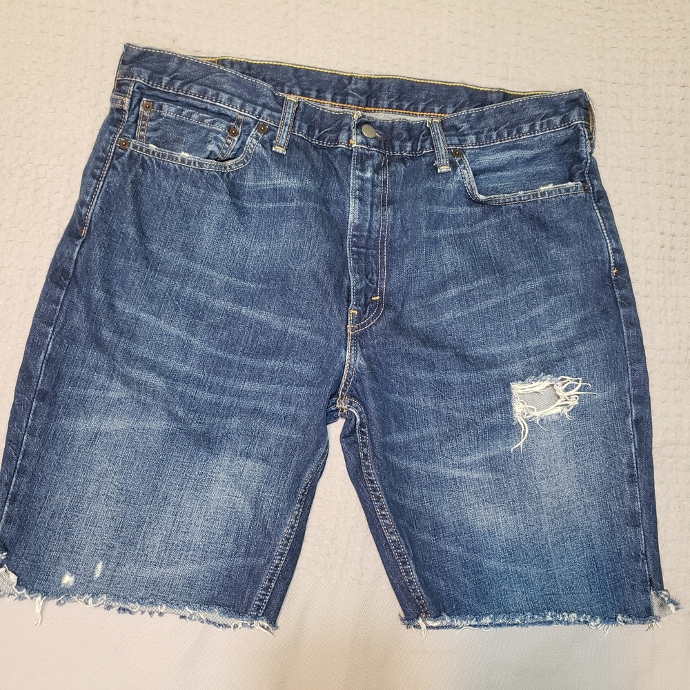 Levi's 511 Jean Cut Off Shorts Jorts Distressed Men's Size 40